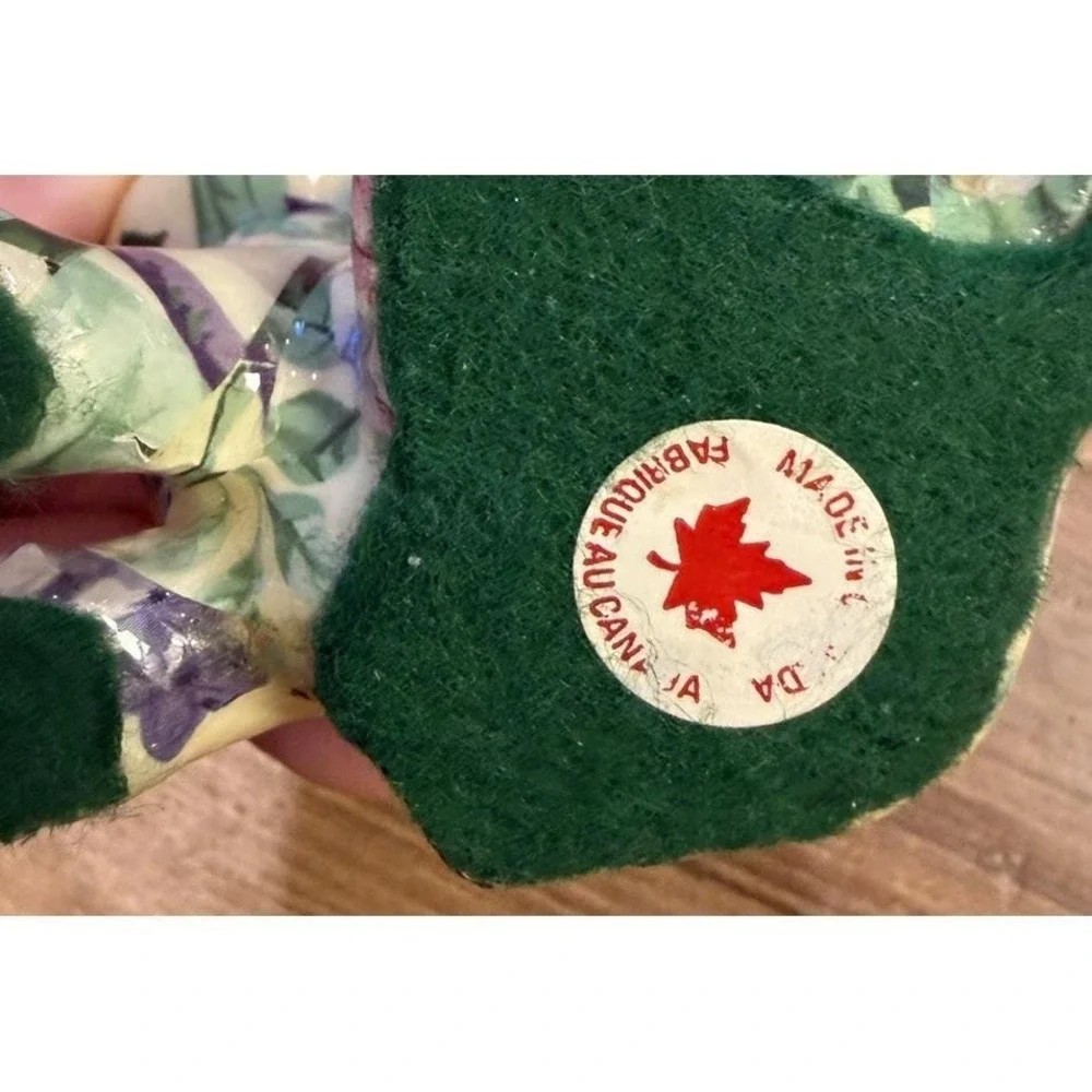 Handmade Floral Decoupage‎ Cat Figurine Made in Canada Ceramic Cottagecore Decor